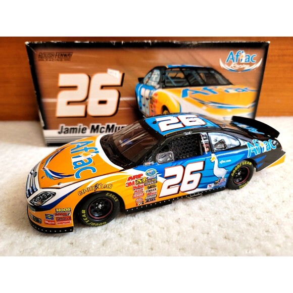 JAMIE MCMURRAY 2007 FORD FUSION AFLAC 1:24 DIECAST NASCAR - Picture 1 of 7